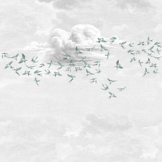 Fototapet Swallow Cloud, Vert Opaline, PaperMint