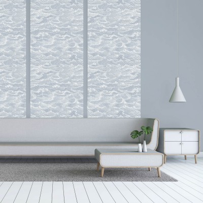 Tapet Waves Gris Perle, cu un design unic, cu valuri delicate, în nuanțe de gri perle.