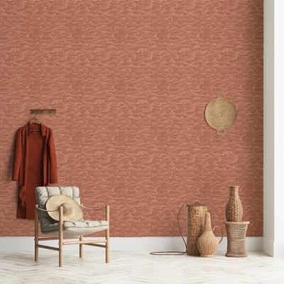 Waves Mer Rouge tapet cu design abstract cu valuri