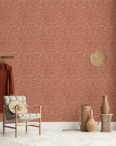 Waves Mer Rouge tapet cu design abstract cu valuri