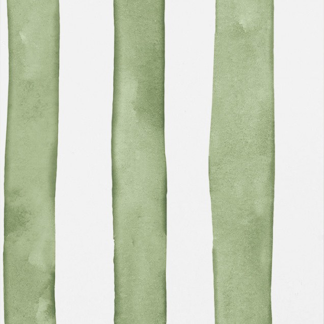 Wallpaper cu linii verticale de un verde delicat pe fond alb
