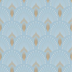Tapet 1925, Rouleau, Bleu Clair Doré, 5.3mp / rola, PaperMint