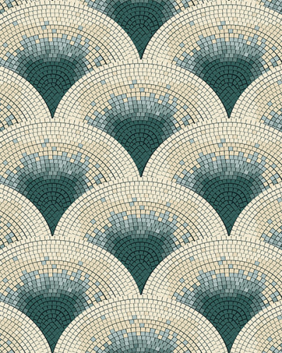 Mosaïc, Bleu, 5.3mp / rola, PaperMint
