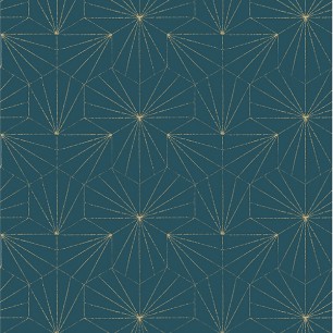 Tapet Tiles, Bleu Petrole Doré, 5.3mp / rola, PaperMint