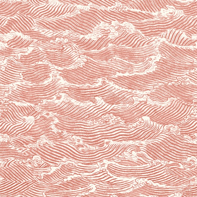 Tapet cu design Waves Corail, cu un design modern și elegant, cu un strop de culoare vibrantă.