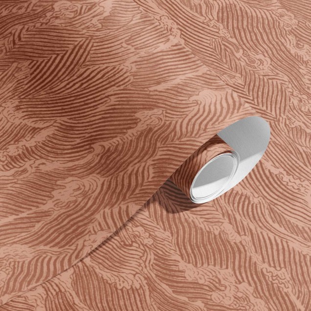 Waves Mer Rouge tapet cu design abstract cu valuri