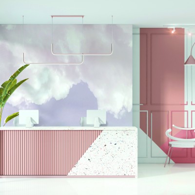 Tapet cu design modern - Ciel, Sunset Pink