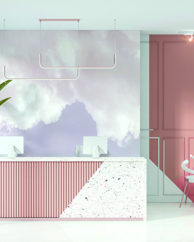 Tapet cu design modern - Ciel, Sunset Pink