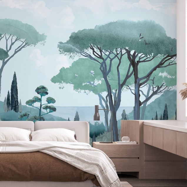Tapet Riviera cu design modern si culori vibrante.