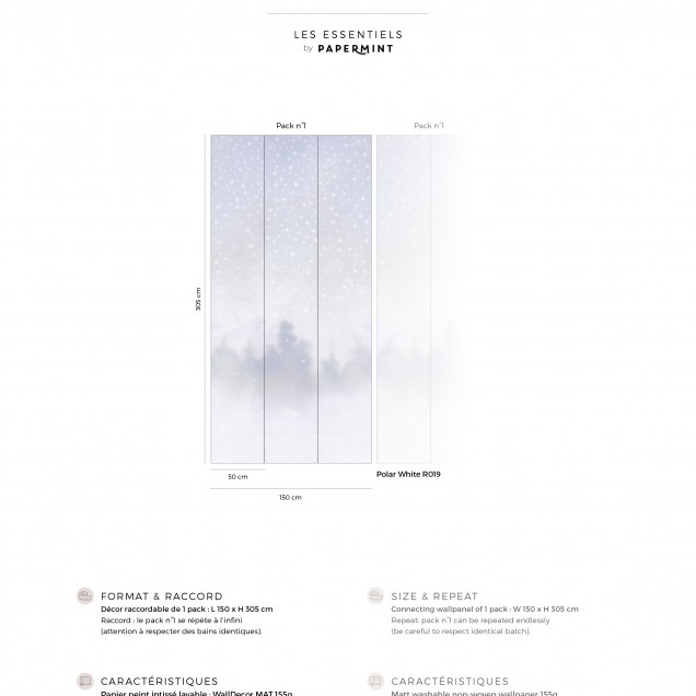 Tapet cu stele albe delicate pe un fundal albastru deschis, perfect pentru o dormitor modernă