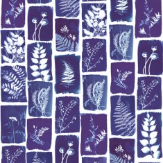 Fototapet Empreinte Végétale, Bleu Roi, PaperMint