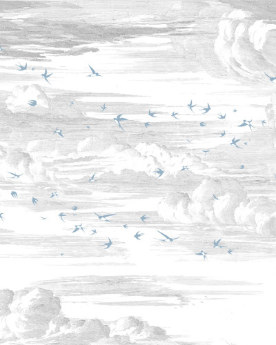 Envolée, Bleu Perle - Fond Grisaille, PaperMint