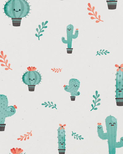 Cactus, Bleu, 5.3mp / rola, PaperMint