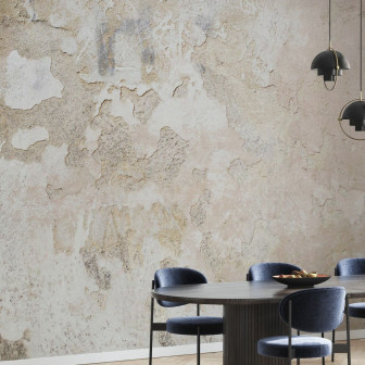 Fototapet cu textură de perete veche într-o sufragerie modernă
