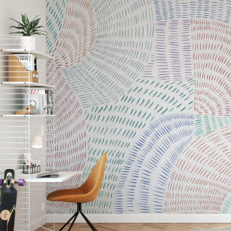 Fototapet abstract multicolor într-un birou modern