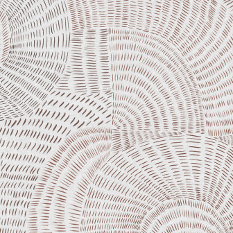 Fototapet abstract cu linii maro pe fundal alb