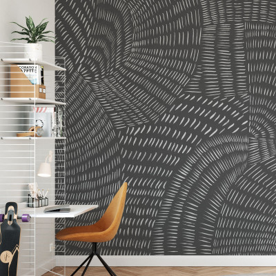 Fototapet abstract gri cu design modern