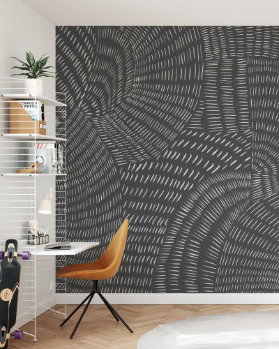 Fototapet abstract gri cu design modern