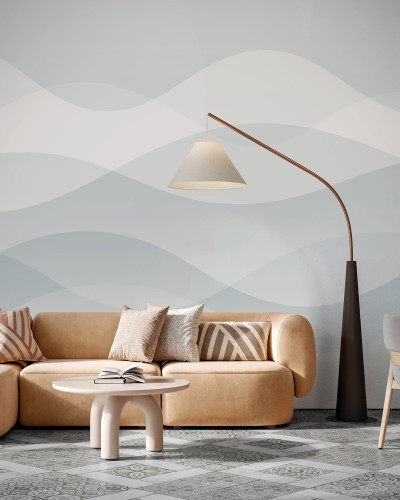 Tinted Waves - Blue, Photowall