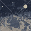 Mountain Nightscape - Blue, Photowall