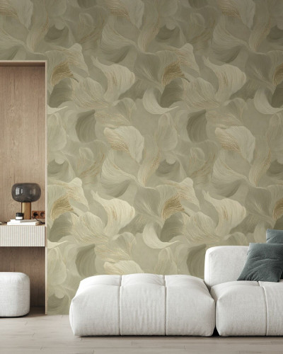 Rhythmic Curves, Large, Warm Neutrals, Photowall