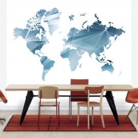 Geometric Concept World Map, personalizat, Photowall