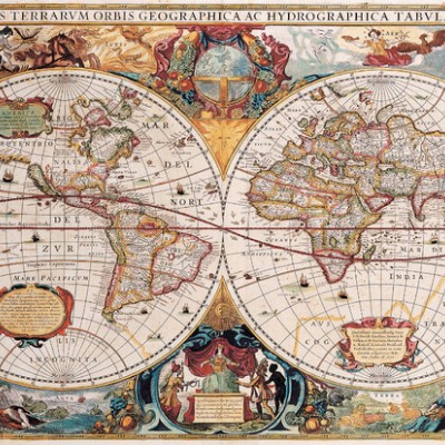 Fototapet Hartă vinatge - Henricus Hondius 1630, personalizat, Photowall, National Geografic 