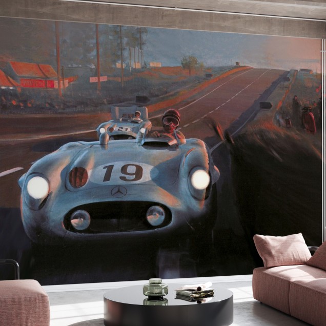 Tapet Le Mans Racing - Imagine cu o mașină de curse clasică pe un circuit de curse