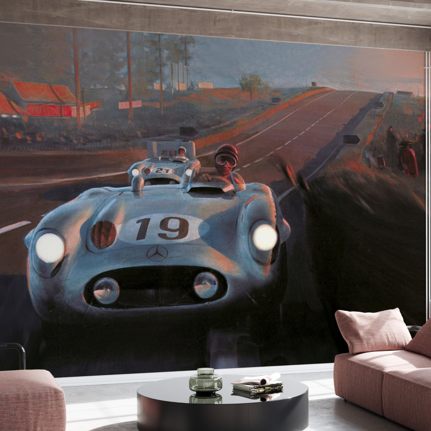 Tapet Le Mans Racing Sepia