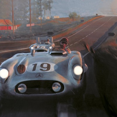 Tapet Le Mans Racing - Imagine cu o mașină de curse clasică pe un circuit de curse