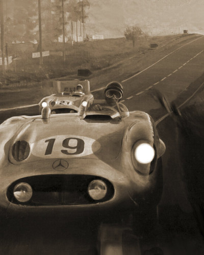 Tapet Le Mans Racing Sepia