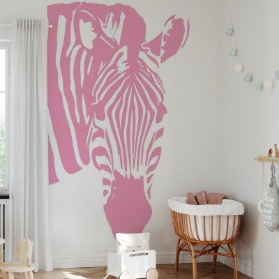 Fototapet cu o zebra eleganta in culori pastelate.