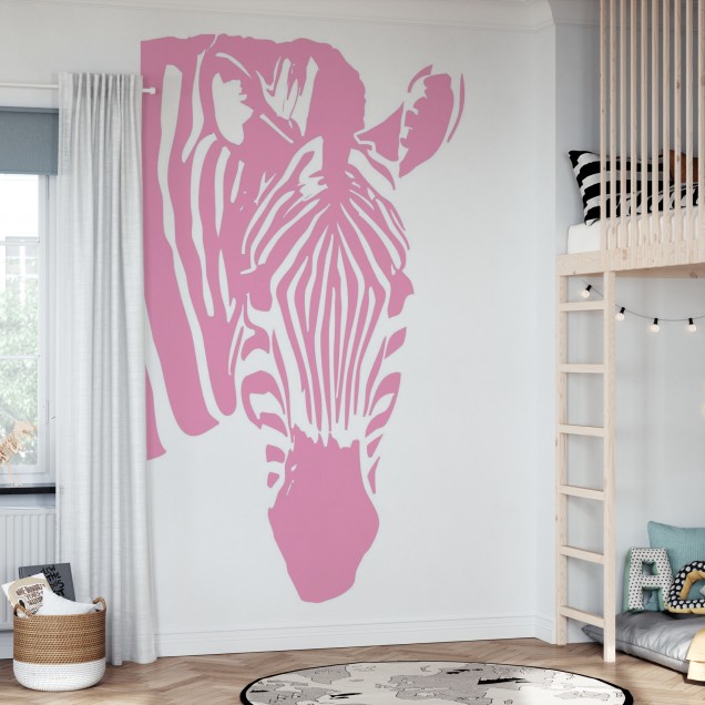 Fototapet cu o zebra eleganta in culori pastelate.