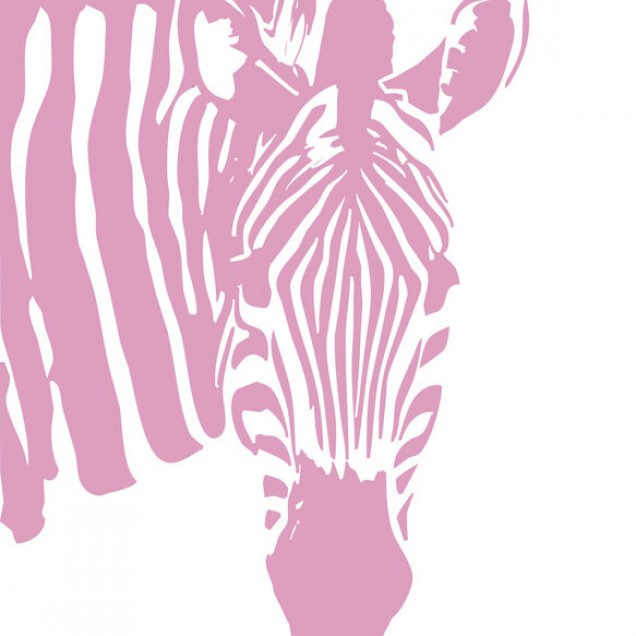 Fototapet cu o zebra eleganta in culori pastelate.