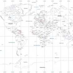 Fototapet World Map, personalizat, Photowall