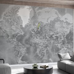 Fototapet World Map, Detailed with Roads, Colorsplash, personalizat, Photowall