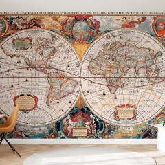 Fototapet Antique Map, Henricus Hondius 1630, personalizat, Photowall