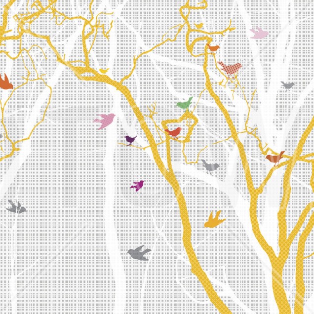 Fototapet Photowall PHW-E20055. Conține culorile: Galben, Galben Matura, Portocaliu, Portocaliu Semnal, Violet, Mov Trafic, Verde, Verde Deschis, Roz, Roz Deschis