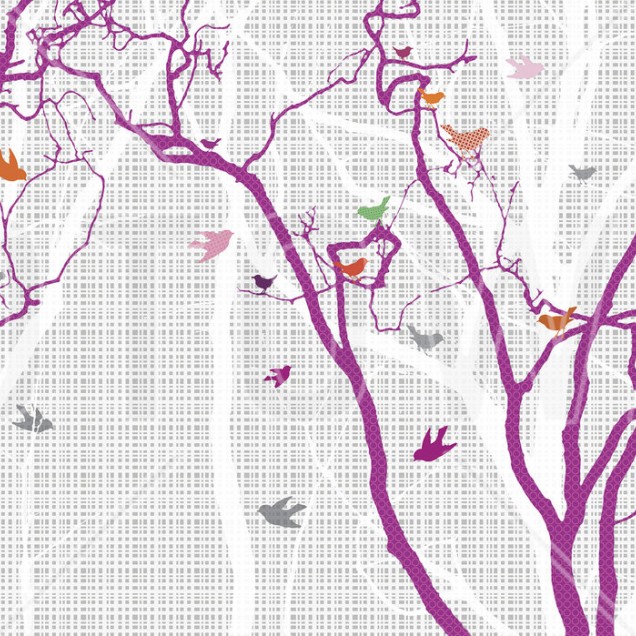 Fototapet Photowall PHW-E20274. Conține culorile: Violet, Mov Trafic, Portocaliu, Portocaliu Semnal, Turcoaz, Turcoaz Pastel, Roz, Roz Deschis, Violet, Violet Erica