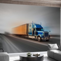 Fototapet Speeding Truck, Grey, Personalizat, Photowall