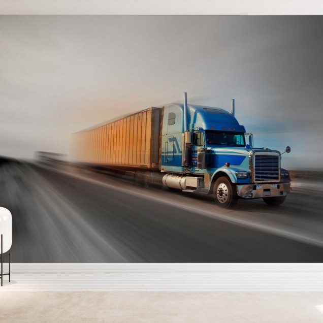 Tapet  Speeding Truck, Grey