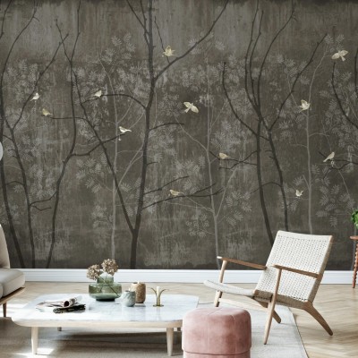 Fototapet Photowall PHW-E20770. Conține culorile: Gri, Gri Quartz, Gri, Gri Piatră, Alb, Alb Stridie, Verde, Verde-Maro