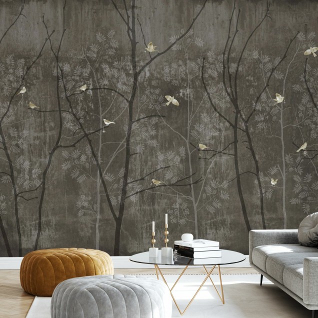 Fototapet Photowall PHW-E20770. Conține culorile: Gri, Gri Quartz, Gri, Gri Piatră, Alb, Alb Stridie, Verde, Verde-Maro