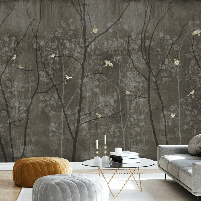 Fototapet Photowall PHW-E20772. Conține culorile: Gri, Telegri 4, Galben, Galben Ocru, Gri, Gri Khaki, Verde, Verde-Maro, Gri, Gri Ciment