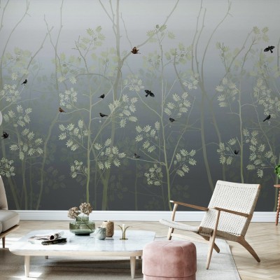 Fototapet Photowall PHW-E20771. Conține culorile: Gri, Gri Ardezie, Verde, Verde Stuf, Gri, Gri Pietricică, Bej, Bej Maroniu, Gri, Telegri 2