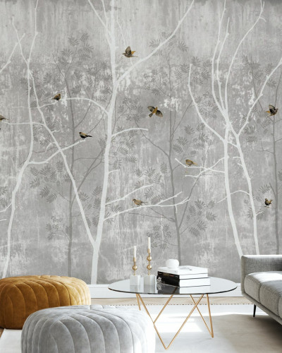Fototapet Photowall PHW-E20772. Conține culorile: Gri, Telegri 4, Galben, Galben Ocru, Gri, Gri Khaki, Verde, Verde-Maro, Gri, Gri Ciment