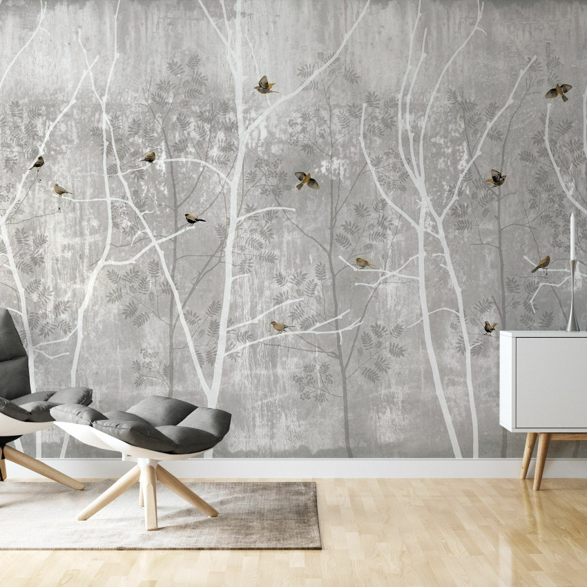 Fototapet Photowall PHW-E20770. Conține culorile: Gri, Gri Quartz, Gri, Gri Piatră, Alb, Alb Stridie, Verde, Verde-Maro