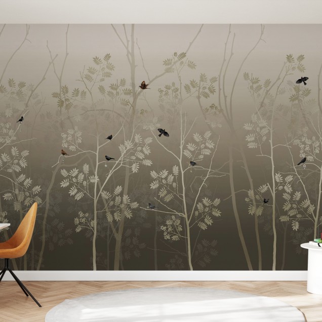 Fototapet Photowall PHW-E20773. Conține culorile: Verde, Verde-Gri, Alb, Alb-Gri, Gri, Gri Măsliniu, Albastru, Albastru-Violet, Albastru, Albastru Porumbel