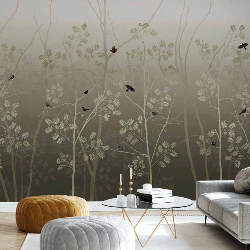Fototapet Photowall PHW-E20771. Conține culorile: Gri, Gri Ardezie, Verde, Verde Stuf, Gri, Gri Pietricică, Bej, Bej Maroniu, Gri, Telegri 2
