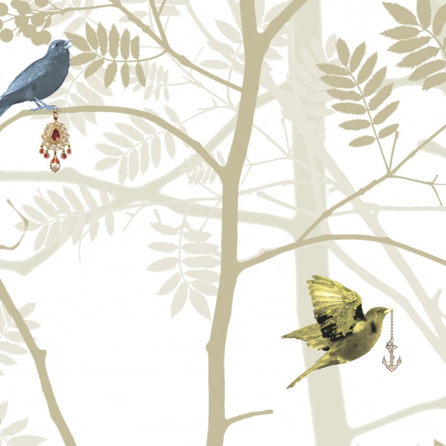 Fototapet Photowall PHW-E20775. Conține culorile: Alb, Alb-Gri, Violet, Violet Erica, Violet, Violet Semnal, Portocaliu, Portocaliu Perlă, Bej, Bej Verzui